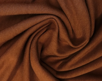 Rust Bamboo Stretch French Terry Fabric
