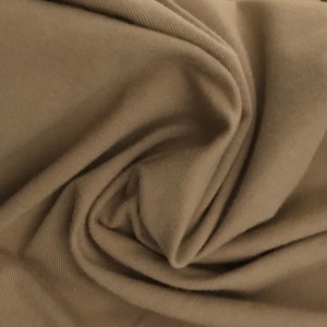Tan Cotton/Spandex Jersey Fabric - 240 GSM