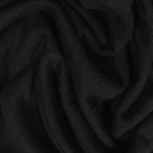 Black Bamboo Jersey Fabric - 200 GSM