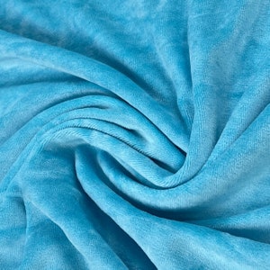 Blue Lagoon Bamboo Velour Fabric