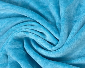 Blue Lagoon Bamboo Velour Fabric