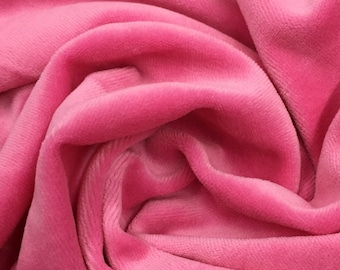 Bubblegum Organic Cotton Velour Fabric