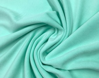Mint Cotton Velour Fabric