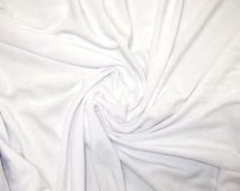 White Cotton Velour Fabric
