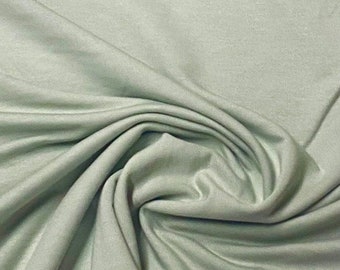 Sage Bamboo Stretch French Terry Fabric