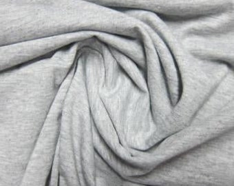 Gray Heather Bamboo/Spandex Jersey Fabric