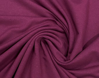 Merlot Bamboo Stretch French Terry Fabric