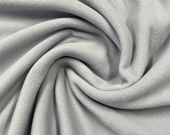 Blue Smoke Microfleece Fabric - 250 GSM