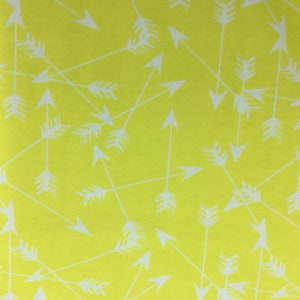 Arrows on Yellow Organic Cotton/Spandex Jersey