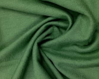 Soft Olive Bamboo Stretch French Terry Fabric