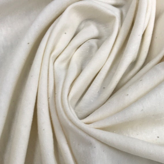 Hemp Organic Cotton Spandex Jersey 240 gsm - Natural Hemp Organic Cotton Spandex Jersey 240 gsm - Natural