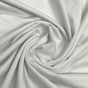 White Tencel/Organic Cotton Stretch French Terry Fabric