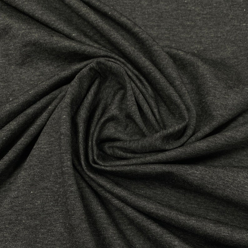 Princeton Gray Heather Tencel/Spandex Jersey - 200 GSM image 1