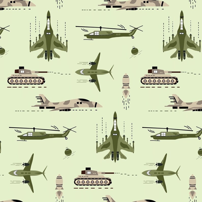 Military on Green 1 Mil PUL Fabric Made in the USA - Etsy