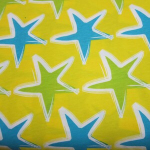Summer Stars on Yellow Cotton Jersey