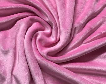Poppy Pink Bamboo Velour Fabric