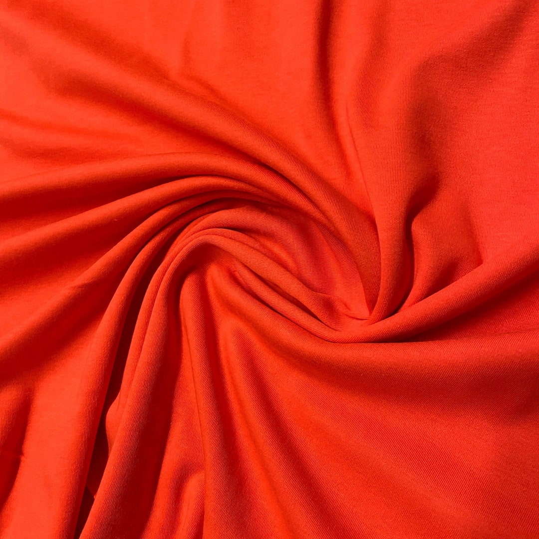 Dark Orange Cotton Interlock Fabric - Etsy