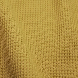 Honey Organic Cotton Waffle Thermal Fabric- Grown in the USA