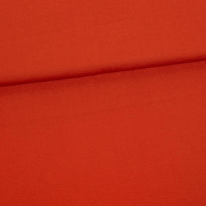 Rust 100% Washable Merino Wool Interlock Fabric
