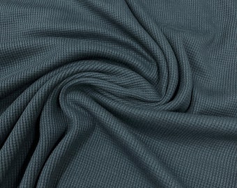 Ultramarine Organic Cotton Waffle Thermal Fabric