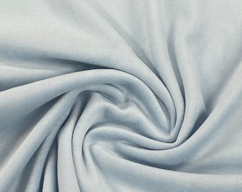 Sky Blue Cotton Velour Fabric