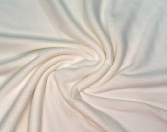 White Microfleece Fabric - 180 GSM