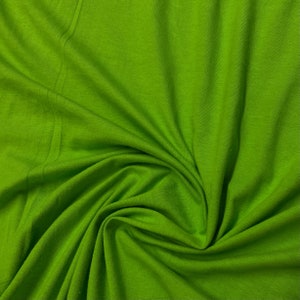 Dark Lime Cotton/Spandex Jersey - 200 GSM