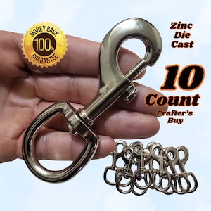 Chrome Swivel Snap Hook: Zinc Die Cast, 4" Bolt Action (10 Count)