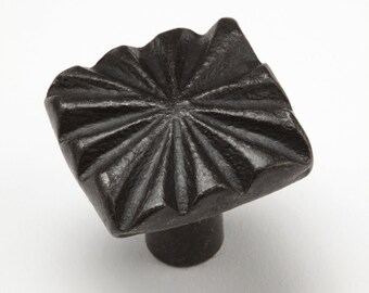 1 Flower Knob Wrought Iron Kitchen Cabinet Hardware Etsy