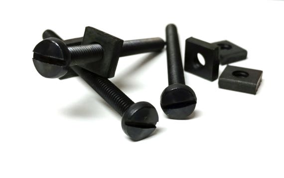 2 Forged Decorative Black Bolt With Nut This Listing Etsy