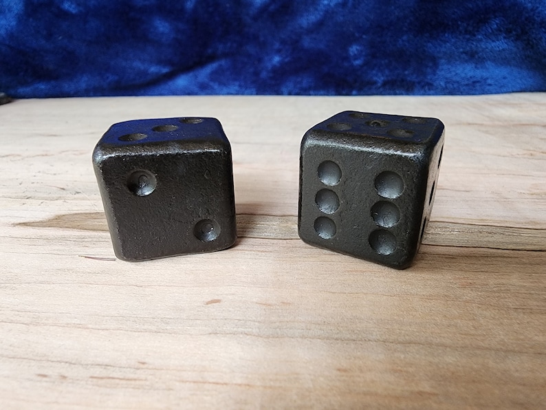 Oversized Iron Dice, 6th anniversary gift for him, unique game dice, adult dice games, novelty dice, fun gift for adults, gamer gift, D1