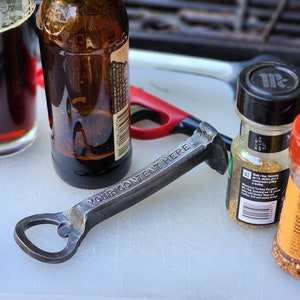 6th anniversary gift for him, 11th anniversary gift for him, Iron gifts for men, steel gifts for men, Railroad Spike Bottle Opener B16 image 4