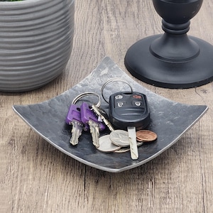 Personalized Iron Anniversary Gift: Catch-All Dish for Keys, Jewelry, Change & Candles - 6th or 11th Year