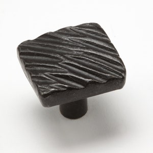 Flat Black Farmhouse Cabinet Knobs & Pulls - Wrought Iron Hardware for Kitchen Drawers and Doors