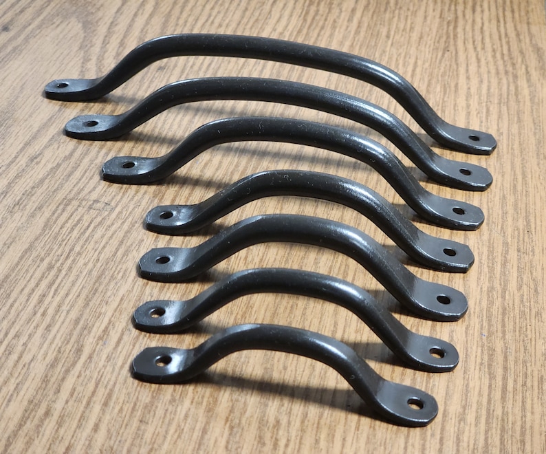 Wrought Iron Cabinet Pulls, authentic farmhouse cabinet pulls, farmhouse kitchen decor, iron knobs and pulls, hand forged cabinet pull, 0602 image 8