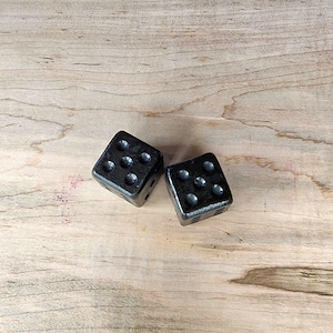 Game Dice, novelty dice, 6th anniversary gift, 11th anniversary gift, dice games, gift for game lovers, board games, Oversized Iron Dice, D1 image 3