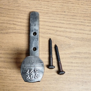 Rustic Heavy-Duty Railroad Spike Wall Hook for Coats, Towels, Mudroom, Farmhouse Decor