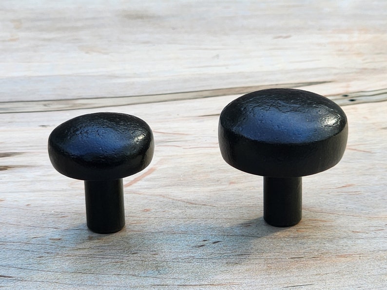 Rounded Iron Knob, Authentic Farmhouse Cabinet Pulls, farmhouse style pulls, Farmhouse kitchen decor, wrought iron cabinet pulls, 0403 image 2