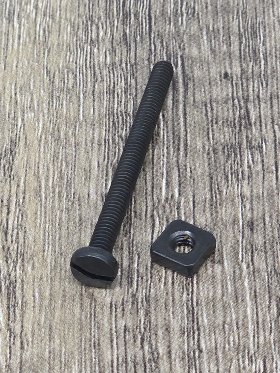 2-inch Decorative Black Bolt With Nut for Cabinet Hardware, Drawer