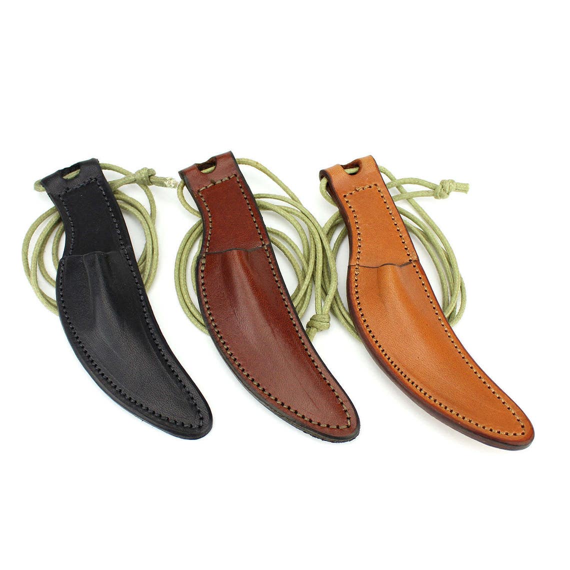 Tiny Brown Leather Spike Knife Necklace Sheath for Tiny Knives Etsy