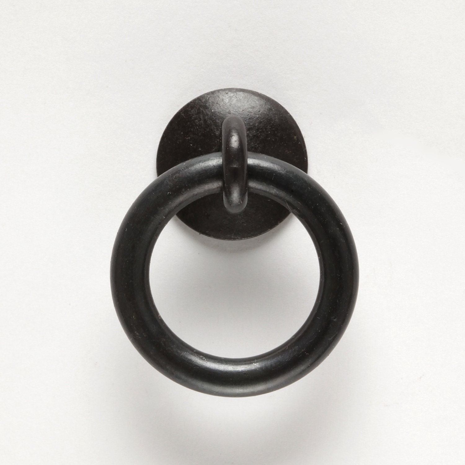 Medium Ring Pull Black Iron Hardware desk pulls Etsy