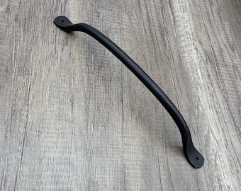 Hand-Forged Wrought Iron Appliance Pull: Farmhouse Barn Door Handle