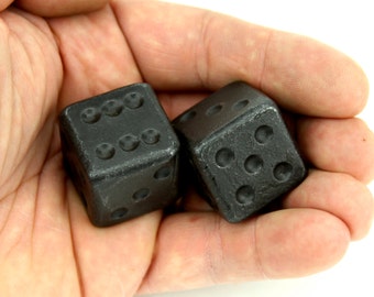 Game Dice, dados novedosos, regalo del 6º aniversario, regalo del 11º aniversario, juegos de dados, regalo para amantes de los juegos, juegos de mesa, Dados de hierro de gran tamaño, D1