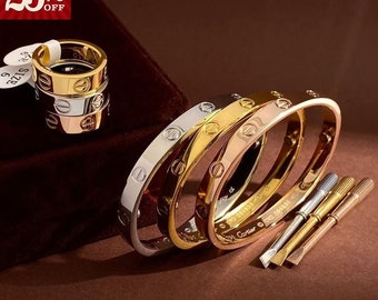 Veelzijdige stapelarmband | Gouden armband | Manchet cadeau armband