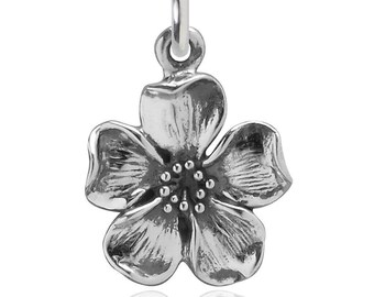 Silver Apple Blossom Charms Tierracast Flower Charms Qty 4 - Etsy