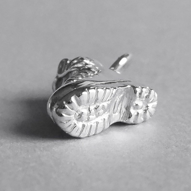 Hiking Boot Charm Sterling Silver Pendant Solid .925 Walking Rambling Hike Footwear Pendant