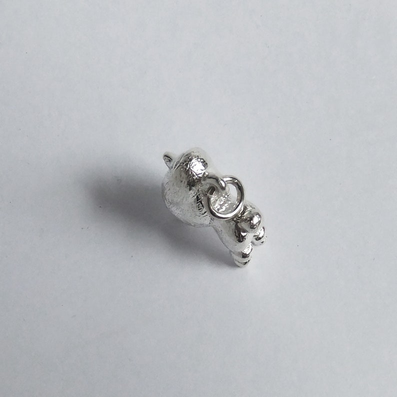 Poodle Dog Charm Sterling Silver Solid .925 Pendant