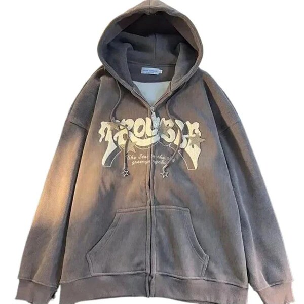 Y2k Oversized Patchwork Hoodie main image 0