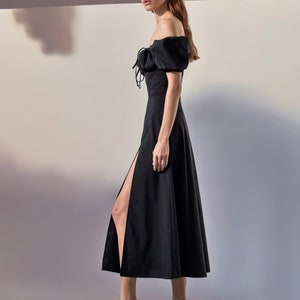 Long Split Dress for Women Streetwear Puff Gown Sundress Clothes zdjęcie 5