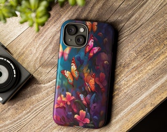 Protege tu estilo ¡Fundas Resistentes con un Toque de Mariposas para iPhone, Samsung Galaxy y Google Pixel!